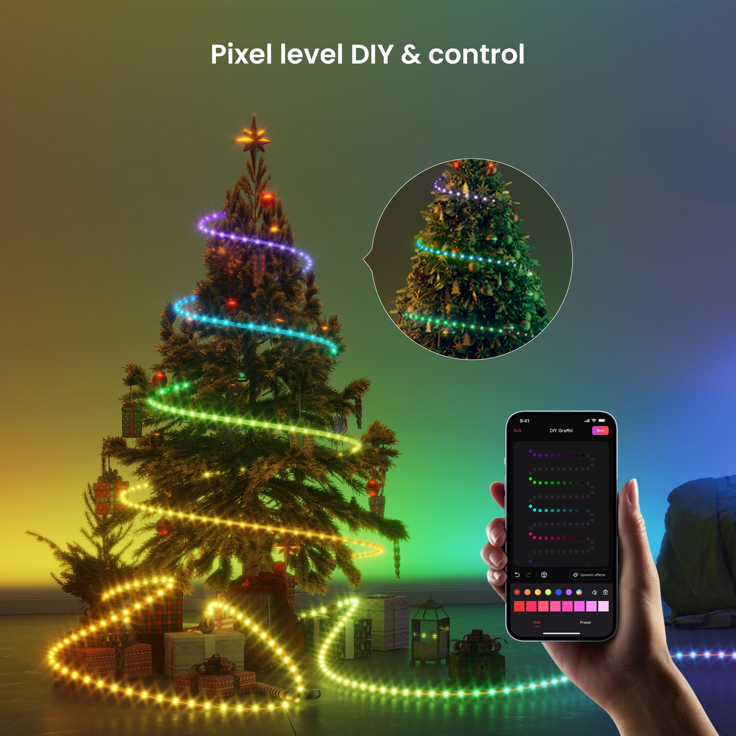 Yeelight Led Strip, Wi-Fi, OBSID RGBIC, 2m, Black YLFWD-0025 YLFWD-0025 