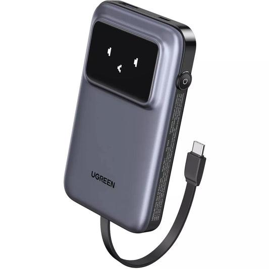 UGREEN PB511 Batterie externe Uno, 10000mAh, 30W, QC + PD, 1 x USB-A - 2 x USB-C, Gris