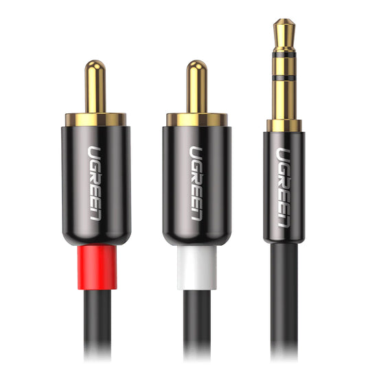 Audio Cable 3.5mm - 2 x RCA UGREEN AV116, 3m, Gray