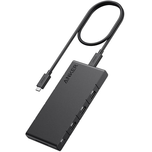 Hub USB-C Anker, 1 x USB-A 3.0 - 2 x USB-A - 3 x USB-C - 2 x HDMI - 1 x RJ45 - 1 x SD, Schwarz A83A2G11