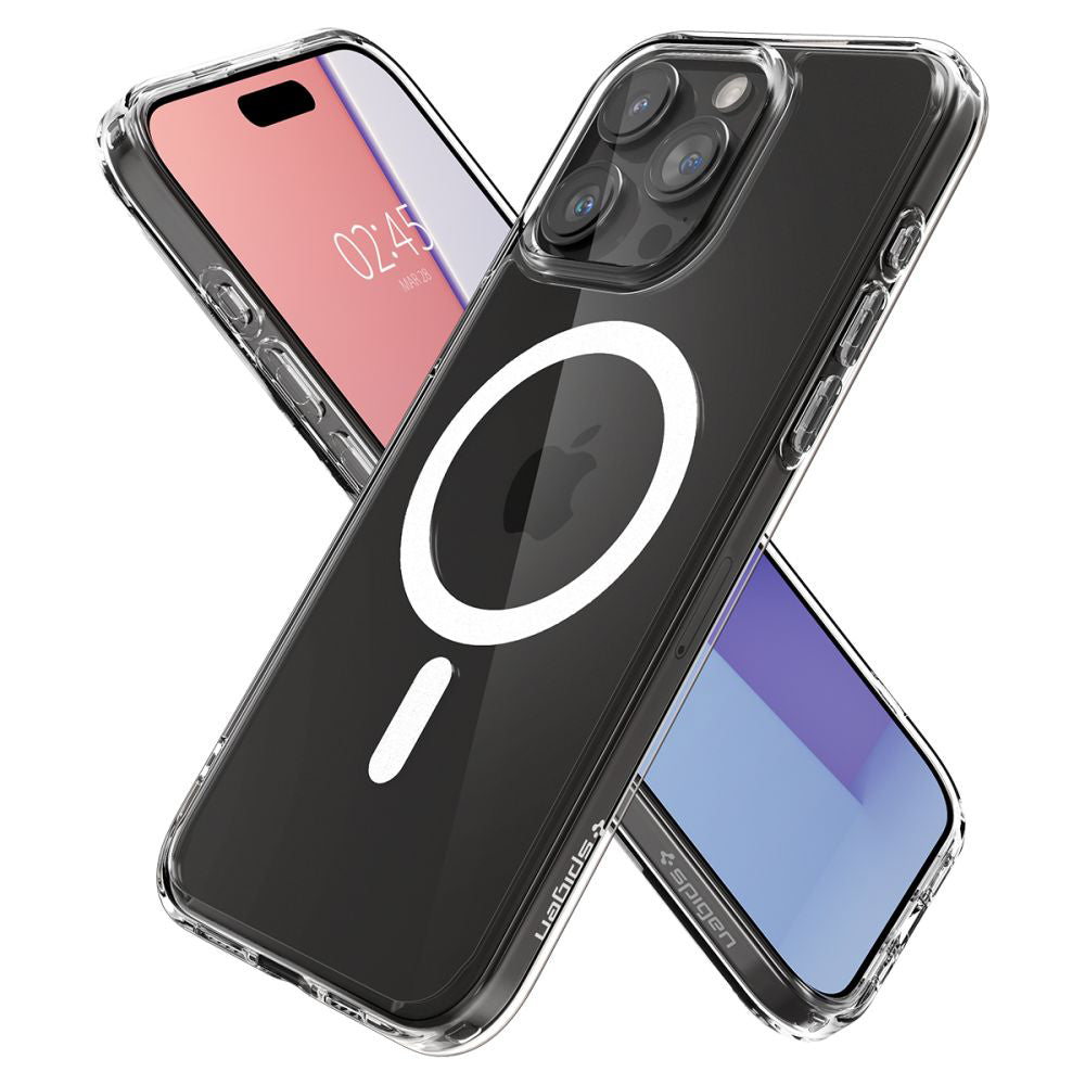 MagSafe Hülle für Apple iPhone 15 Pro Max, Spigen, Ultra Hybrid, Transparent
