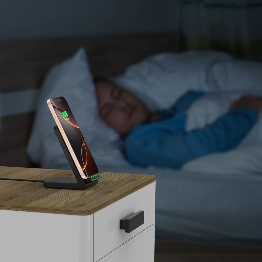 Drahtloses Netzwerk-Ladegerät Tech-Protect QI15W-A40, 15W, 1,67A, Schwarz 