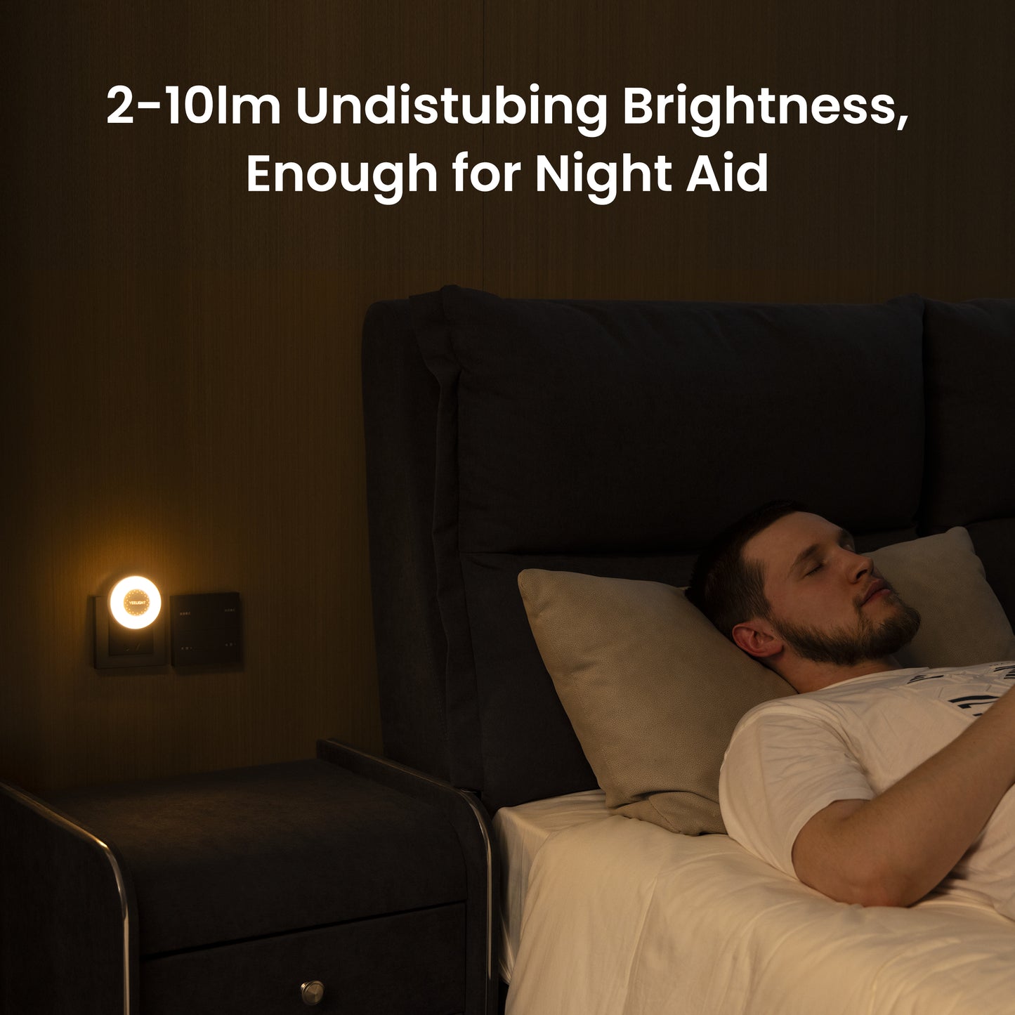 Veghe Yeelight Plug-in LED Plug-in Nightlight, 0.25W, 2700K, Sensor, White YLYYD-0021