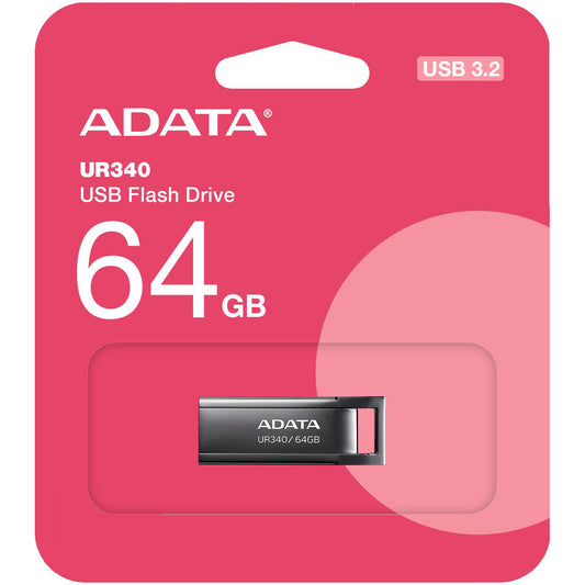 Adata UR340 USB-A 3.2 Mémoire externe USB-A 3.2, 64 Go AROY-UR340-64GBK 