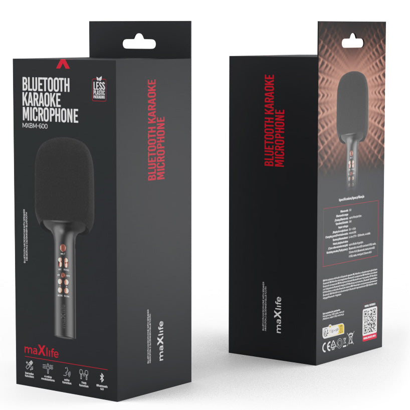 MaXlife MXBM-600 Bluetooth-Mikrofon, Schwarz 
