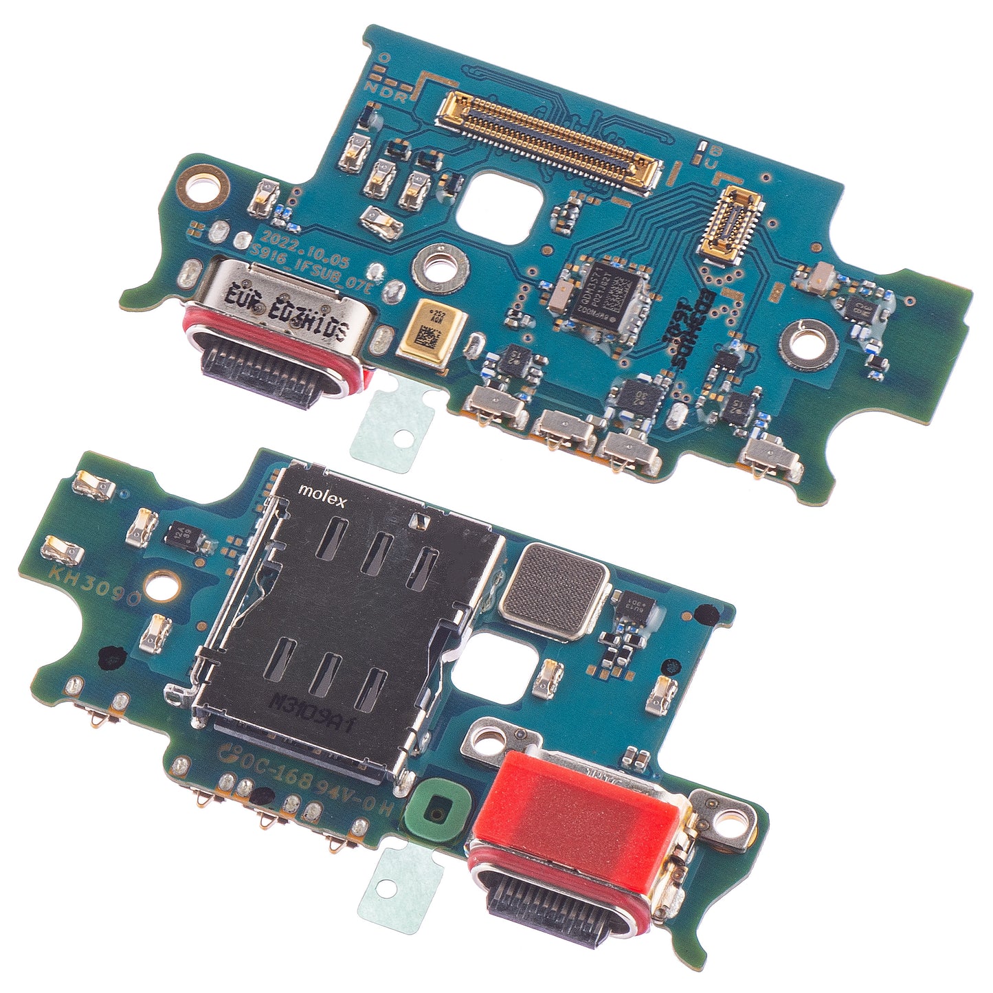 Samsung Galaxy Galaxy S23+ S916, Swap GH96-15620A SIM Reader Module - Microphone - Charging Connector Board with Swap GH96-15620A 